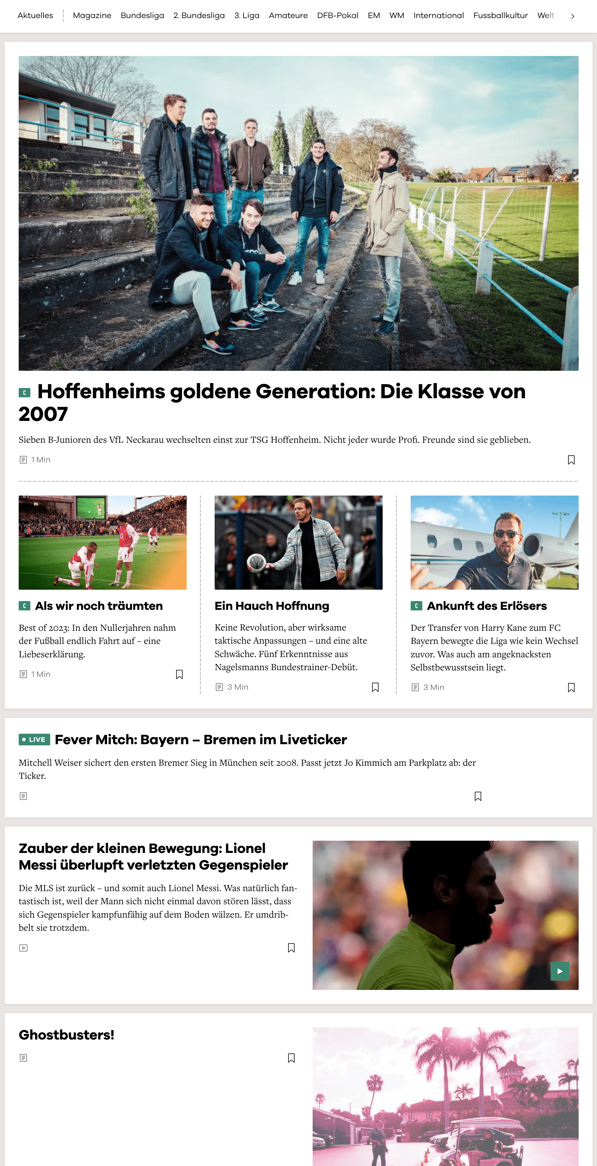 Screenshot: 11freunde.de