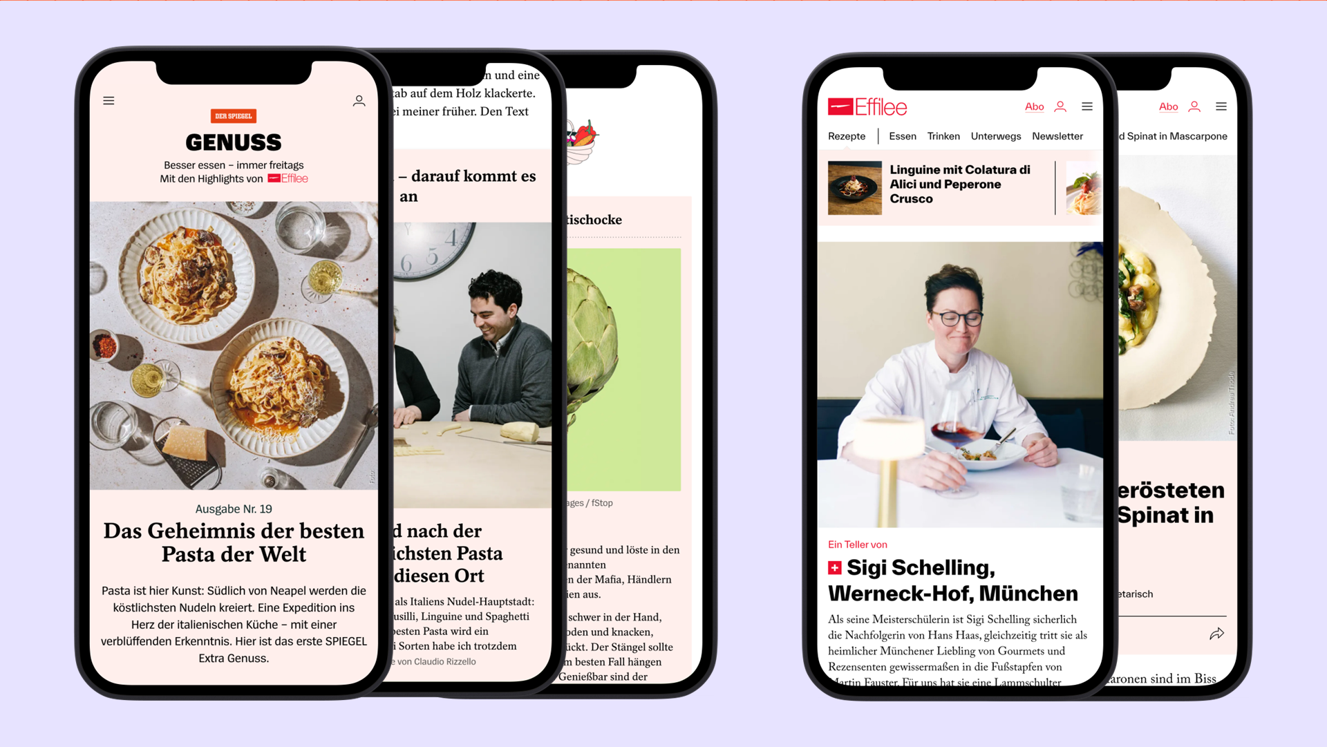 Screenshot: »Effilee« auf Smartphone